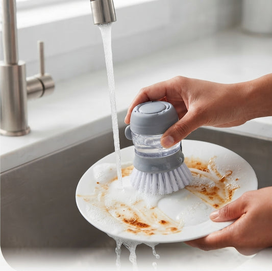 Automatic Soap-Dispensing Dish Brush