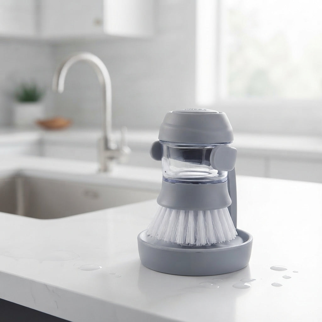 Automatic Soap-Dispensing Dish Brush