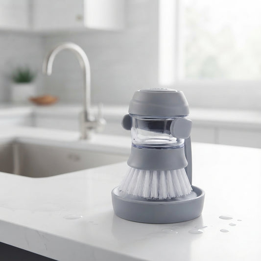 Automatic Soap-Dispensing Dish Brush